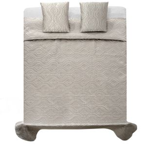Tutumi Přehoz na postel Verona + 2 povlaky na polštář stříbrné, velikost 200x220