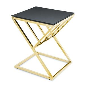 DekorStyle Konferenční stolek OBLIC zlatý