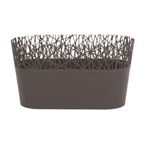 PlasticFuture Truhlík s krajkou AVE 28,5 cm šedý