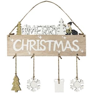 Tutumi Vánoční závěsná ozdoba MERRY CHRISTMAS 20 cm dřevěná