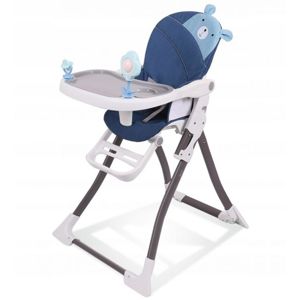 ECOTOYS Dětská jídelní židle Teddy modrá
