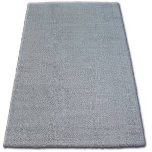 3kraft Kusový koberec SHAGGY MICRO stříbrný