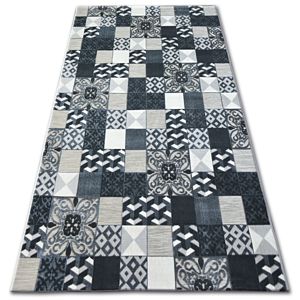 3kraft Kusový koberec LISBOA 27218/356 čtverce černý portugal