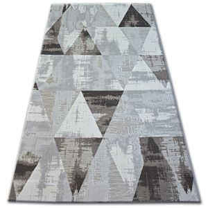 3kraft Kusový koberec LISBOA 27216/655 trojúhelníky hnědý