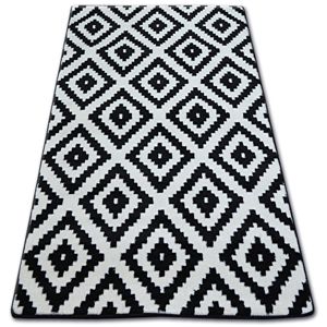 3kraft Kusový koberec SKETCH PHILIP bílý / černý - čtverce