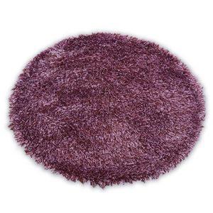 3kraft Kulatý koberec LOVE SHAGGY fialový