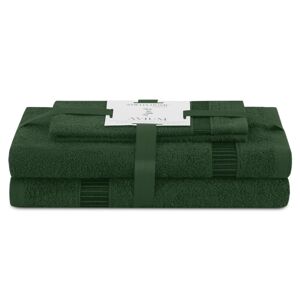 AmeliaHome Sada 3 ks ručníků AVIUM klasický styl zelená, velikost 30x50+50x90+70x130