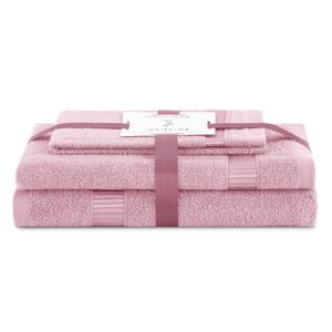 AmeliaHome Sada 3 ks ručníků AVIUM klasický styl růžová, velikost 30x50+50x90+70x130