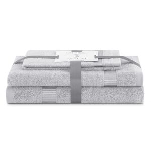 AmeliaHome Sada 3 ks ručníků AVIUM klasický styl šedá, velikost 30x50+50x90+70x130
