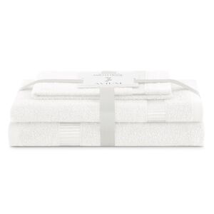 AmeliaHome Sada 3 ks ručníků AVIUM klasický styl bílá, velikost 30x50+50x90+70x130