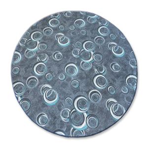 3kraft Kulatý koberec DROPS Bubbles šedo-modrý