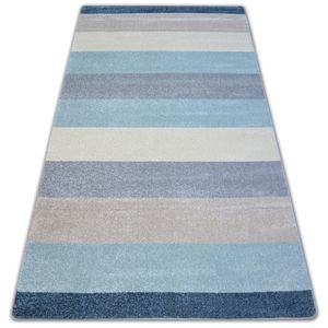 3kraft Kusový koberec NORDIC pásy krémový / modrý G4577