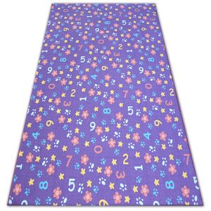 Dywany Lusczow Dětský kusový koberec NUMBERS fialový, velikost 100x300