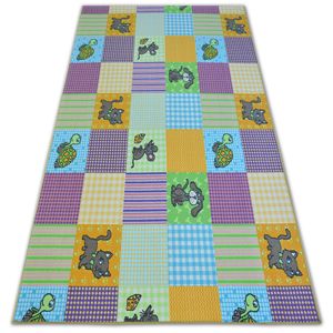 Dywany Lusczow Dětský kusový koberec PETS modro-fialový, velikost 100x100