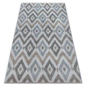 3kraft Kusový koberec SOFT ROMBY modro-šedý