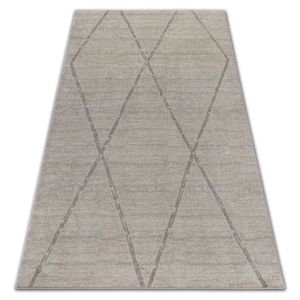 3kraft Kusový koberec SOFT ROMBY krémovo-béžový