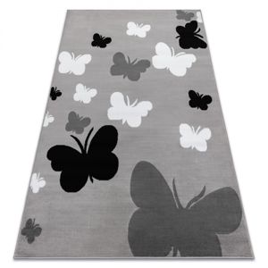 3kraft Kusový koberec BCF Butterfly šedo-černý