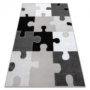 3kraft Kusový koberec BCF Puzzle šedý