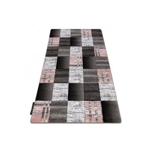 3kraft Kusový koberec ALTER Siena čtverce mřížka šedý