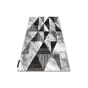 3kraft Kusový koberec ALTER Nano trojúhelníky šedý