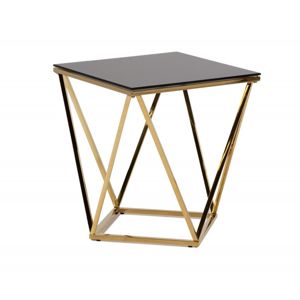 Hector Konferenční stolek Brigitte kouřové sklo/zlatý
