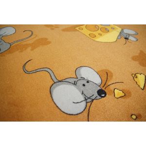 3kraft Dětský koberec Mouse béžový