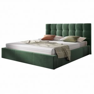 Hector Čalouněná postel Acoma 140x200 zelená