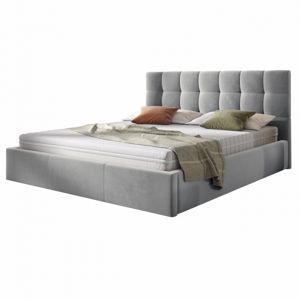 Hector Čalouněná postel Acoma 180x200 dvoulůžko - šedé