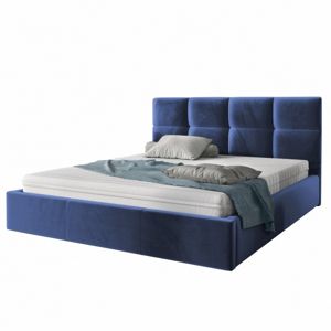 Hector Čalouněná postel Brayden 180x200 dvoulůžko - námořnická modř 