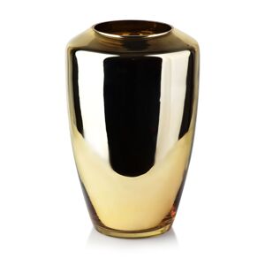 Mondex Skleněná váza Serenite 28 cm zlatá