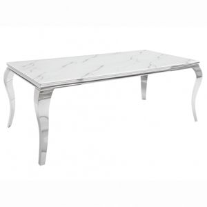 Hector Jídelní stůl Barock 180 cm stříbrný