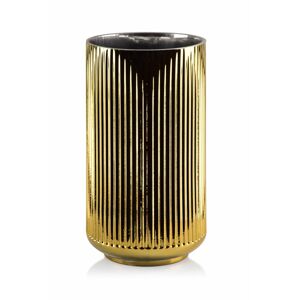 Mondex Skleněná váza Serenite 22,5 cm černá/zlatá