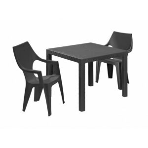 Hector Sada stůl + dvě židle Melody Quartet Dante high šedé