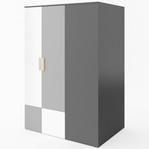 Hector Rohová šatní skříň Pok 130 cm šedá levá
