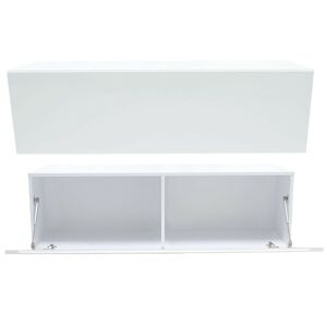 Shoptop Závěsný TV stolek VIDA 3 140 cm bílý lesk
