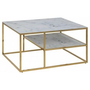 Actona Konferenční obdélníkový stolek Alisma 90 cm mramor/zlatá
