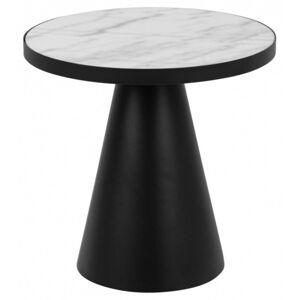Actona Konferenční stolek Soli bílý mramor/černá