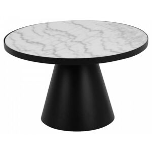 Actona Konferenční stolek Soli 2 bílý mramor/černá