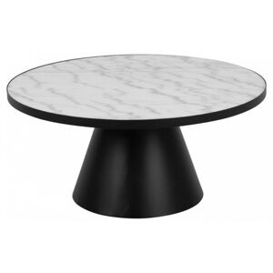 Actona Konferenční stolek Soli 3 bílý mramor/černá
