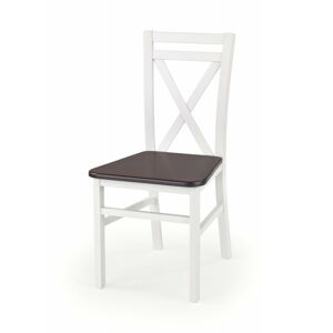 Halmar Jídelní židle Mariah 2 bílá/tmavý ořech