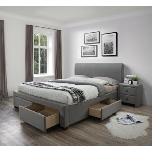 Halmar Čalouněná postel Dena 140x200 cm šedá