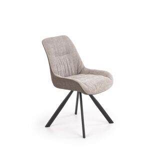 Halmar Designová židle Jasy světle šedá/hnědá