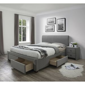 HALMAR Čalouněná postel Dena 180x200 cm šedá