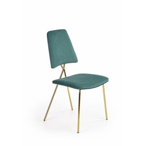HALMAR Jídelní židle Melo tmavě zelená/zlatá