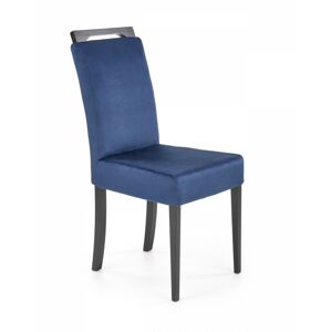 HALMAR Jídelní židle Clary 2 černá/tmavě modrá