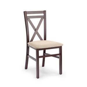 HALMAR Jídelní židle Mariah tmavý ořech/béžová