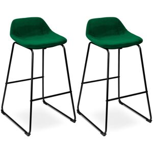 TZB  Barová židle Sligo Velvet zelená - 2 kusy