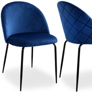 TZB Čalouněná jídelní židle FARGO samet modrá