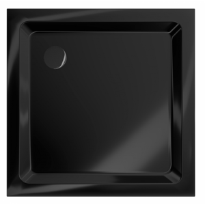 MEXEN Sprchová vanička s černým sifonem 80 x 80 cm černá