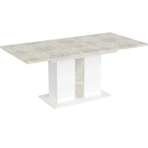 Dekorado Rozkládací jídelní stůl Avilla beton/bílý